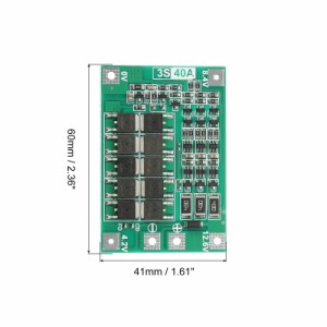 uxcell 12.6-13V 40A 18650 電池充電 器モジュール 充電ボード 二重保護機能