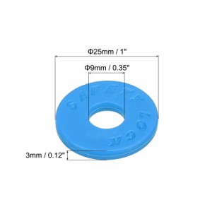 uxcell ギターストラップロック ギターストラップピン ストラップブロック ブルーバックルワッシャー ギターストラップボタン用 25x9x3 m