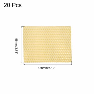 uxcell 蜜蝋ファンデーションシート 養蜂用品 蝋被覆 巣の基礎 キャンドル作り用 20個