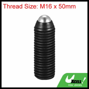 uxcell ボールポイントグラブ止めねじ M16 x 50mm 高炭素鋼 メートル法 スプリング 六角レンチグラブネジ