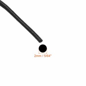 uxcell ラバーフォーム耐候シール 直径2mm x 10m ラウンド EPDM ラバーストリッピング DIYガスケット 倉庫 パッド フォームチューブ 工芸