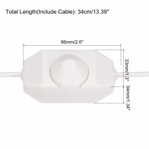 uxcell LEDストリップディマースイッチ 5V DC USB メス-オス 延長コード ロータリースイッチコントローラー付き LEDストリップライト用 