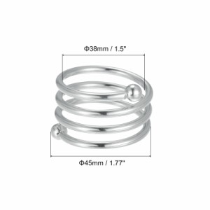 uxcell ナプ キンリング 金属ナプ キンバックル テーブルの装飾 ダイニング ホリデーパーティー DIY用 内径38mm シルバートーン 6個