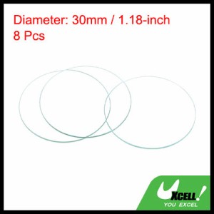 uxcell 時計ガラス クリスタルレンズ シングルドームラウンド 時計修理用 30mm直径 1.5mm刃厚 クリアー 8個