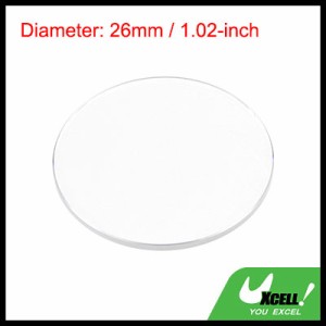 uxcell 時計ガラスサファイアクリスタルレンズ 直径26mm ラウンドフラット 厚さ1.1mm 交換部品 時計修理用 クリア