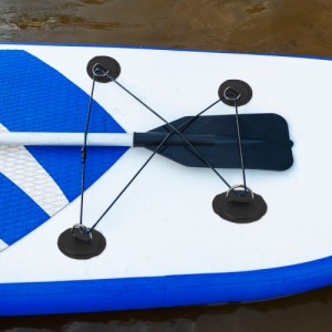 X AUTOHAUX Dリングパッチ PVC ステンレス鋼 丸型 Dリングパッド サーフボード ゴムボート カヤック カヌー デッキ用 ブラック 直径11 cm