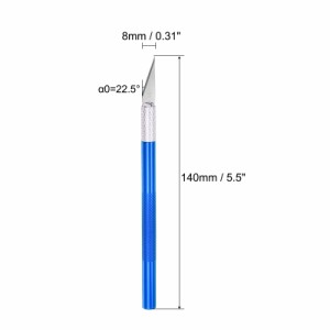 uxcell アートクラフトナイフセット 4個の彫刻刀 金属ブレード4個付き スクラップブッキング ステンシル ホビー DIY用 金属ハンドル ライ