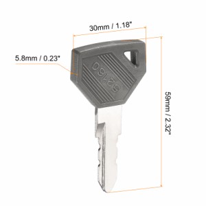 uxcell 機器キー 機械のイグニッションキー 掘削機 トラクター用 (部品番号52160) 10個