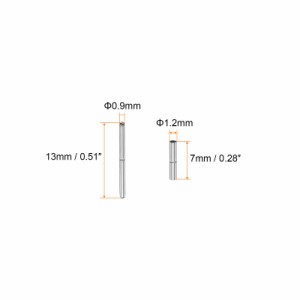 uxcell 時計バンド管ピン ステンレス鋼 連結シャフト 時計バンド修理 交換用 管径1.2mm ピン長さ13 mm 10個