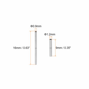 uxcell 時計バンド管ピン ステンレス鋼 連結シャフト 時計バンド修理 交換用 管径1.2mm ピン長さ16mm 10個