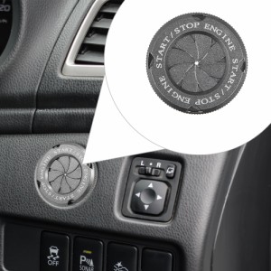 X AUTOHAUX 車のプッシュスタートボタンカバー スピンイグニッション 保護キャップ 保護用ワンキー 傷防止 ボタン装飾 プロテクターリン
