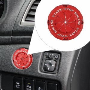X AUTOHAUX ユニバーサル車のプッシュスタートボタンカバー スピンイグニッション 保護キャップ 保護用ワンキー 傷防止 ボタン装飾 プロ