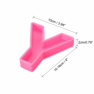 uxcell 樹脂文字モデル シリコン製 ピンク アートDIY技能 パーティーホーム飾り用 アルファベットY 10cm