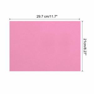 uxcell カラーカードストック ピンク 17.6 lb 29.7 x 21cm DIYカードメイキング用 スクラップブッキング 折り紙 ギフト装飾 教育 オフィ