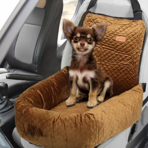 uxcell 犬用カーシート ブースターシート 調整可能なストラップ 中型小型子犬猫用シート ペット用 ソフトボトム トラベルベッド 滑り止め