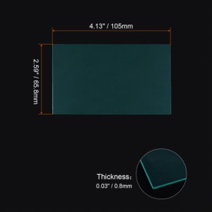 uxcell 溶接ヘルメット外側カバーレンズ 暗化溶接フィルター用 保護レンズ用 置換 105.3x65.8x0.8mm クリア 10個