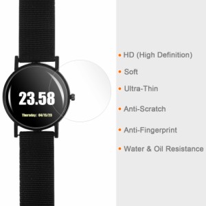 uxcell 腕時計スクリーンプロテクタ 25mm直径 0.22mm厚さ 円形 高精細度 HD ソフト PET 気泡防止 スマートウォッチ ガラス スクリーン 保