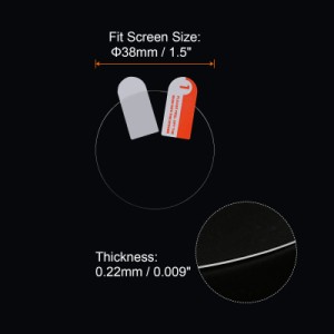 uxcell 腕時計スクリーンプロテクタ 38mm直径 0.22mm厚さ 円形 高精細度 HD ソフト PET 気泡防止 スマートウォッチ ガラス スクリーン 保