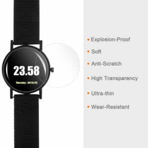 uxcell 腕時計スクリーンプロテクタ 33 mm直径 0.32mm厚さ 円形 アンチノック 高精細度 HD ソフト PET スマートウォッチ ガラススクリー
