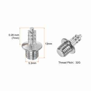 uxcell トラックスタッド 7 mm ハードスチール 梅の花のジャンピングネイル 交換用スタッド 高跳び&走り幅跳びトラックシューズ用 シルバ