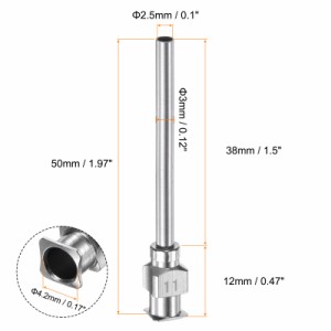 uxcell グルーニードルチューブ ディスペンスノズル ディスペンシングニードル 鈍針 定量吐出 ステンレス鋼 14G 38mm 10本入り