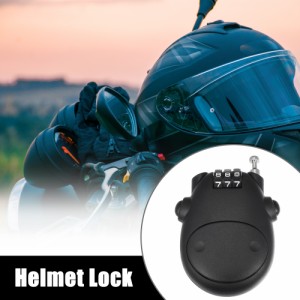 X AUTOHAUX バイクヘルメットロック 携帯性 3桁セキュリティ再設定可能ロック 盗難防止 荷物ロック ブラック