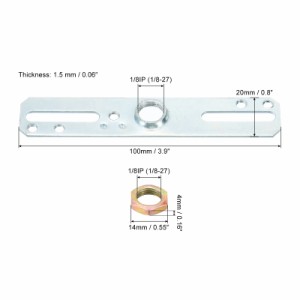 uxcell 照明器具クロスバーキット 100x20 mm 取り付けブラケット 天井照明プレート シャンデリア照明用 シルバートーン 4セット