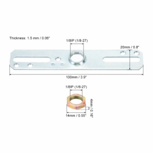 uxcell 照明器具クロスバーキット 100x20 mm 取り付けブラケット 天井照明プレート シャンデリア照明用 シルバートーン 5セット