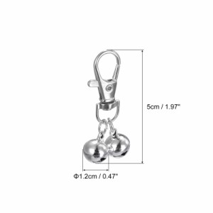 uxcell ペ ットベル 亜鉛合金 ジングルベル チェーン キーチェーン クラフト DIY クリスマス フェスティバル デコレーション ホーム パー