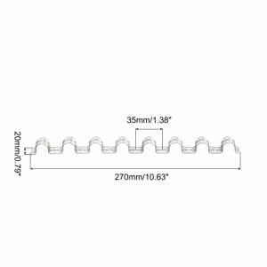 uxcell 剛性パイプストラップクランプ 16mm 連続8スロット 201ステンレス鋼 U型 ホルダ チューブ クランプ ブラケット チューブクリップ 