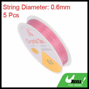 uxcell 伸縮性ひも ストレッチコード ブレスレット糸 TPUクラフトワイヤー 0.6 mm直径 10 m長さ ブレスレット、ビーズ、DIYメイキング用 