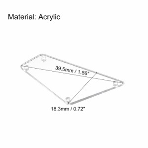 uxcell アクリルミラーラインストーンビーズ 不規則 ミラーに縫い付け コスチューム ドレス バッグ 衣服の装飾用 50個 39.5x18.3 mm シル