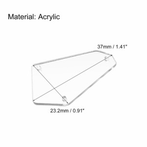 uxcell アクリルミラーラインストーンビーズ 不規則 ミラーに縫い付け コスチューム ドレス バッグ 衣服の装飾用 20個 37x23.2 mm シルバ