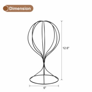 uxcell 金属 帽子展示スタンド 卓上 帽子とウィッグラック モダンな女性 クローゼットフォルダー 野球帽 フェドーラ帽 カウボーイの帽子 