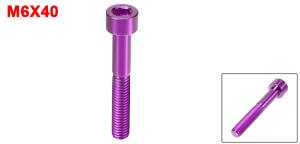 uxcell ピンク 汎用 M6x40 自転車ボルト バイクヘッドセットステムボルト バイクアクセサリー