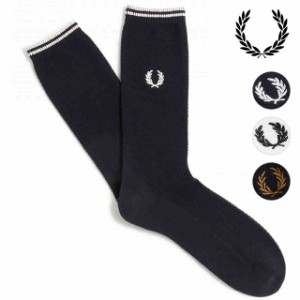 フレッドペリー FRED PERRY ティップド ソックス [C7170 FW23] TIPPED SOCKS メンズ・レディース 靴下 ギフト クルーソックス【メール便