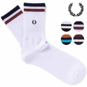 フレッドペリー FRED PERRY ティップド ショートソックス [F19998 FW23] TIPPED SHORT SOCKS メンズ・レディース 靴下 ギフト クルーソッ