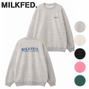 【クーポンあり】ミルクフェド MILKFED. レディース ステンシル スウェットトップ [103233012007 FW23] STENCIL SWEAT TOP トップス トレ