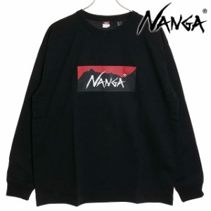 ナンガ NANGA メンズ エコハイブリッド ボックスロゴ ロングスリーブティー [NW2311-1G299 FW23] M ECO HYBRID BOX LOGO L/S TEE アウト