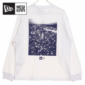 ニューエラ NEWERA メンズ ロングスリーブ オーバーサイズTシャツ [13755390 FW23] L/S Over Sized Cotton Tee トップス 長袖 ホワイト