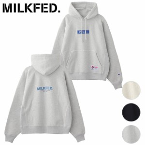 【SALE】コラボ  ミルクフェド MILKFED. レディース チャンピオン スウェットフーディー [103233012021 FW23] MILKFED.×CHAMPION SWEAT 