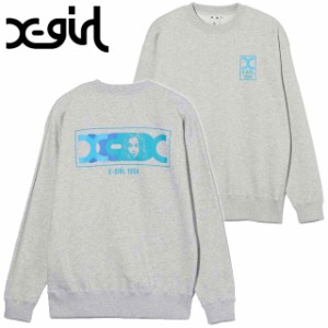 【SALE】エックスガール X-girl レディース エックスフェイス スウェットトップ [105234012003 HO23] X-FACE SWEAT TOP xgirl トップス 