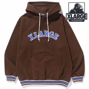 【30％OFF／SALE】【SALE】エクストララージ XLARGE メンズ ストライプドリブ フーデッドスウェットシャツ [101234012006 HO23] STRIPED 