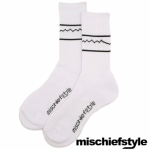 ミスチーフスタイル mischiefstyle ジョウモウサンザンラインソックス [OG011 FW23] JOMO SANZAN LINE SOX メンズ 靴下 クルーソックス W