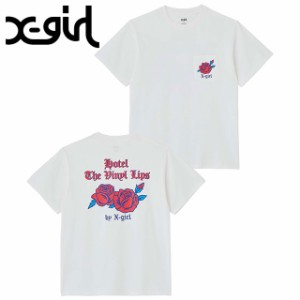 【SALE】エックスガール X-girl レディース ローズ ポケット ショートスリーブ Tシャツ [105232011011 SU23] ROSE POCKET S/S TEE XGIRL 