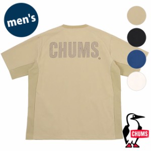 チャムス CHUMS メンズ エアトレイルストレッチチャムスTシャツ [CH01-2344 SS24] Airtrail Stretch CHUMS T-Shirt トップス 半袖 クルー