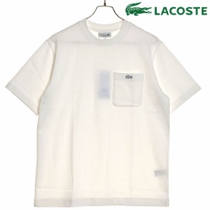 ラコステ LACOSTE メンズ アウトラインクロックポケットTシャツ [TH5581-99 SS24] TH5581-99 トップス 半袖 ポケティー WHITE-001 【メー