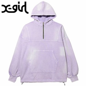 エックスガール X-girl レディース スウェット アノラックパーカー [105241012012 SS24] SWEAT ANORAK PARKA xgirl トップス フーディー 