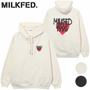 【SALE】ミルクフェド MILKFED. レディース スプレーロゴ スウェットフーディー [103241012006 SS24] SPRAY LOGO SWEAT HOODIE トップス 