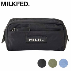 ミルクフェド MILKFED. ロゴプレート ポーチ [103241054001 SS24] LOGO PLATE POUCH メンズ・レディース 鞄 【メール便可】